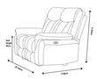 Dylan Sandstone Fabric Electric Recliner Sofa Set