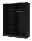 Dalia Black Oak 2 Door Sliding Wardrobe