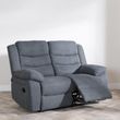 Windsor Dark Grey Fabric 2 Seater Recliner Sofa
