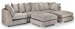 Bishop Scatterback Truffle Velvet Fabric U Shape Corner Sofa Suite