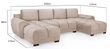 Azzuro Mocha Velvet Fabric U Shape Corner Sofa Suite