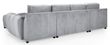 Azzuro Grey Velvet Fabric U Shape Corner Sofa Suite