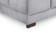 Azzuro Grey Velvet Fabric U Shape Corner Sofa Suite