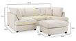 Carnaby Classic Beige Fabric U Shape Corner Sofa Suite