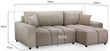 Luki Mocha Fabric Right Hand Facing Corner Sofabed with Storage