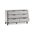 Bali Grey Oak 6 Drawer Wide Chest
