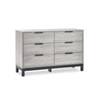 Bali Grey Oak 6 Drawer Wide Chest