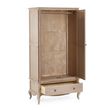 Camille Oak French Style 2 Door 1 Drawer Double Wardrobe