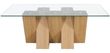 Newton Glass and Oak Effect Coffee Table