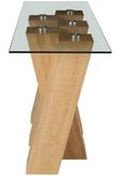 Newton Glass and Oak Effect Console Table