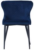 Newton 6 Seater Smoked Glass and Natural Dining Set - 6 Langley Blue Fabric Chair