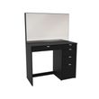 Ava Black 5 Drawer Single Dressing Table