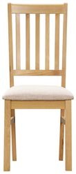 Arlington 2 Seater Oak Square Dining Set - 4 Slatted Back Dining Chair