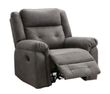 Berkeley Dark Grey Leather Look Fabric Recliner Armchair
