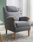 Lisbon Steel Blue Fabric Fireside Armchair