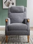 Lisbon Steel Blue Fabric Fireside Armchair