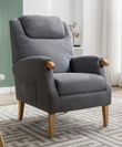 Lisbon Grey Fabric Fireside Armchair
