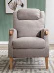 Lisbon Taupe Fabric Fireside Armchair