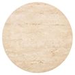 Kibo Beige Travertine Marble Round End Table