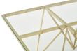 Clearance - Kelley Glass Top and Gold Spike Base Coffee Table - FSS15735