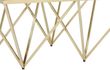Clearance - Kelley Glass Top and Gold Spike Base Coffee Table - FSS15735