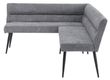 Monza Grey Fabric Corner Dining Bench - RHF