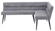 Monza Grey Fabric Corner Dining Bench - RHF