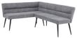 Monza Grey Fabric Corner Dining Bench - RHF