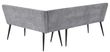 Monza Grey Fabric Corner Dining Bench - RHF