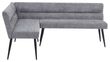 Monza Grey Fabric Corner Dining Bench - LHF