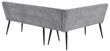 Monza Grey Fabric Corner Dining Bench - LHF