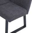 Bronx Dark Grey Fabric Corner Dining Bench - LHF