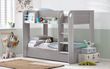 Mars Grey Oak with White Fabric Bunk Bed