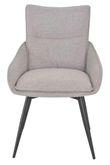 Palma Walnut Oval Dining Set - Ace Grey Fabric Swivel Dining Chair