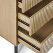 Sia Ribbed Oak 5 Drawer Chest
