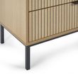 Sia Ribbed Oak 5 Drawer Chest
