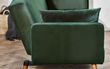Andi Green Fabric 2 Seater Click Clack Sofa Bed
