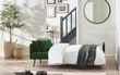 Andi Green Fabric 2 Seater Click Clack Sofa Bed