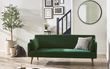 Andi Green Fabric 2 Seater Click Clack Sofa Bed