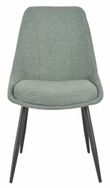 Hayden White Ceramic Extending Dining Set - Darwin Green Fabric Dining Chair