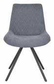 Apollo White Ceramic Extending Dining Set - Boden Dark Grey Fabric Swivel Dining Chair