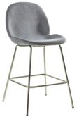 Clearance - 4 x Flanagan Light Grey Velvet Barstool - FSS15915/886