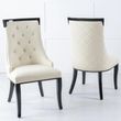 Milan Grey Marble Dining Set - Carmela Cream Leather Dining Chair