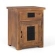 Iron Works Mango Wood 1 Door Bedside Cabinet