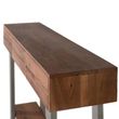 Monza Natural Acacia Wood 3 Drawer Console Table