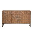 Pinole Copper Geometric Mango Wood 3 Door Medium Sideboard - 140cm