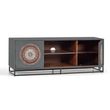 Lytton Grey Carved Mango Wood 2 Door TV Unit