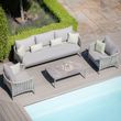 Maze Milan Cool Linen 3 Seater Garden Sofa Set
