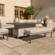 Maze Pulse Oatmeal Rising Table Corner Garden Dining Set - LH