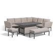 Maze Pulse Oatmeal Rising Table Corner Garden Dining Set - LH